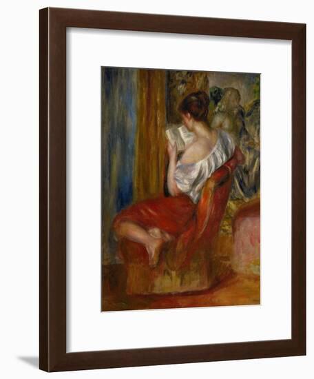 Reading Woman, circa 1900-Pierre-Auguste Renoir-Framed Giclee Print