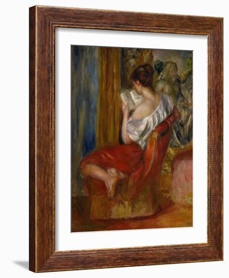 Reading Woman, circa 1900-Pierre-Auguste Renoir-Framed Giclee Print