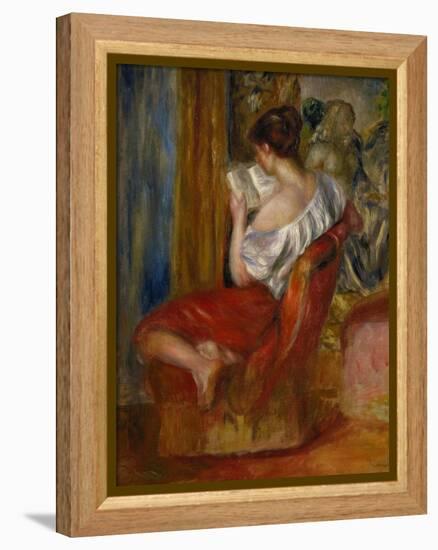 Reading Woman, circa 1900-Pierre-Auguste Renoir-Framed Premier Image Canvas