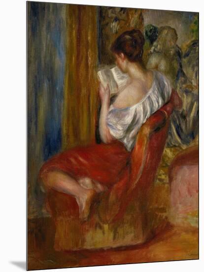 Reading Woman, circa 1900-Pierre-Auguste Renoir-Mounted Giclee Print