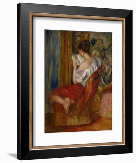 Reading Woman, circa 1900-Pierre-Auguste Renoir-Framed Giclee Print