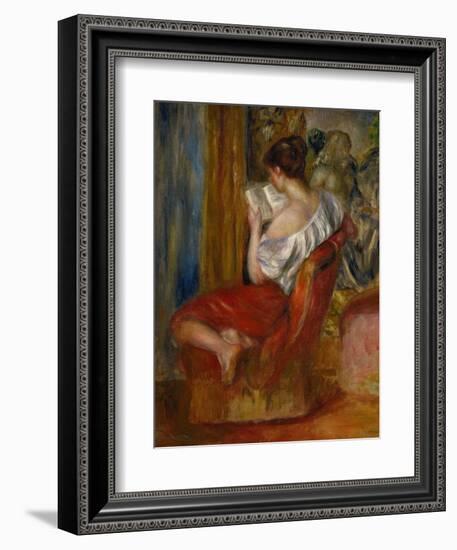 Reading Woman, circa 1900-Pierre-Auguste Renoir-Framed Giclee Print