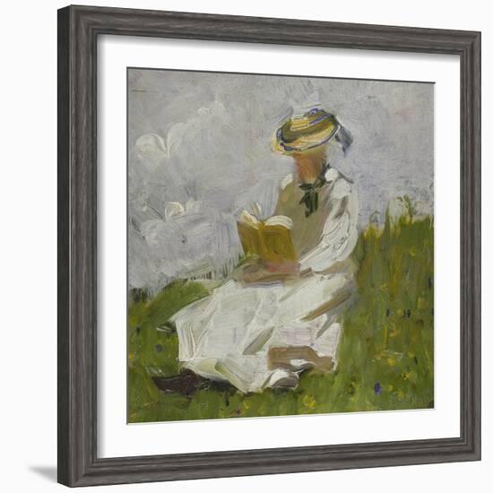 Reading Woman in the Countryside, 1906-Franz Marc-Framed Giclee Print