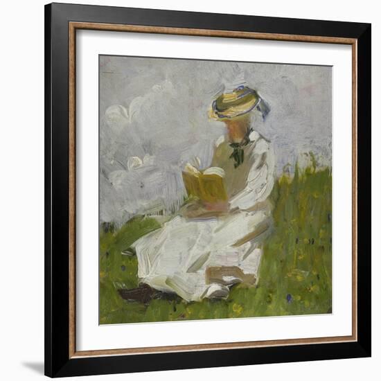 Reading Woman in the Countryside, 1906-Franz Marc-Framed Giclee Print