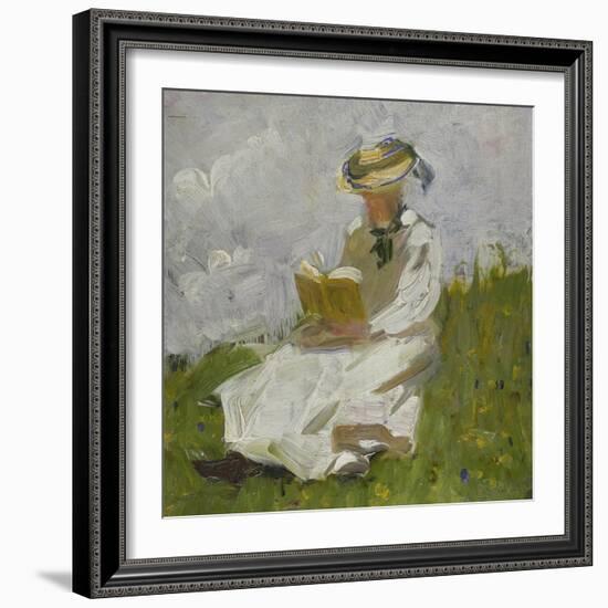 Reading Woman in the Countryside, 1906-Franz Marc-Framed Giclee Print