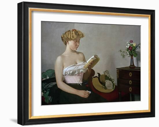 Reading Woman-Félix Vallotton-Framed Giclee Print