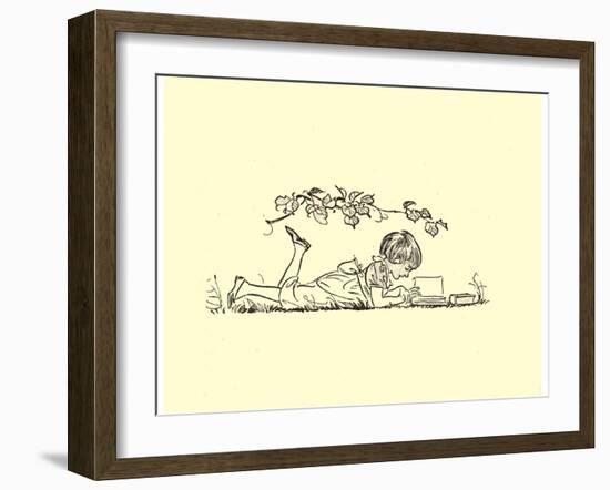 Reading-H.m. Brock-Framed Art Print