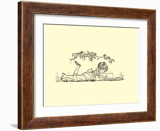 Reading-H.m. Brock-Framed Art Print