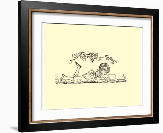 Reading-H.m. Brock-Framed Art Print