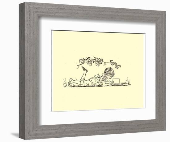 Reading-H.m. Brock-Framed Art Print