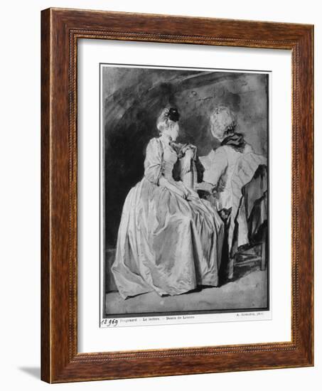 Reading-Jean-Honoré Fragonard-Framed Giclee Print