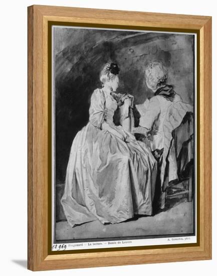 Reading-Jean-Honoré Fragonard-Framed Premier Image Canvas