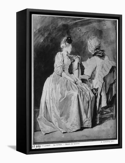 Reading-Jean-Honoré Fragonard-Framed Premier Image Canvas