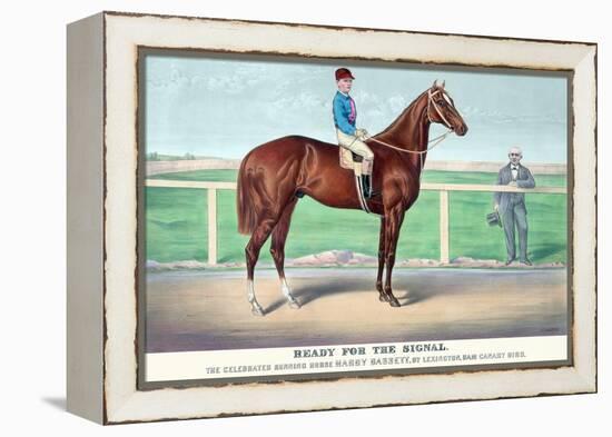 Ready for the Signal-Currier & Ives-Framed Stretched Canvas