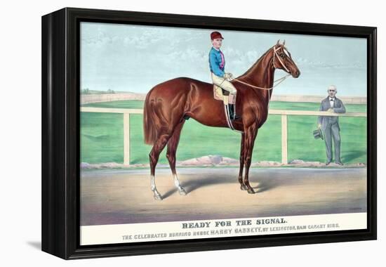 Ready for the Signal-Currier & Ives-Framed Stretched Canvas