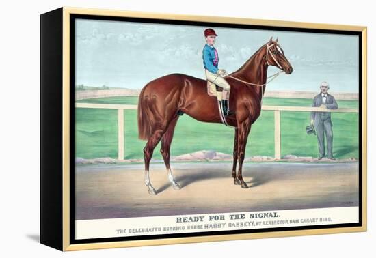 Ready for the Signal-Currier & Ives-Framed Stretched Canvas