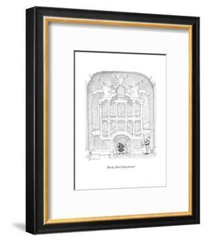 "Ready, Hans? Deep breath." - New Yorker Cartoon-David Borchart-Framed Premium Giclee Print