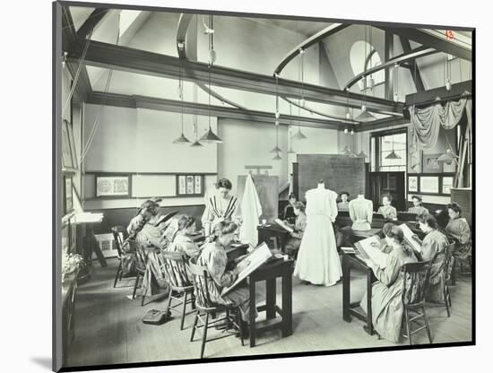 Ready Made Clothing Class, Shoreditch Technical Institute, London, 1907-null-Mounted Photographic Print