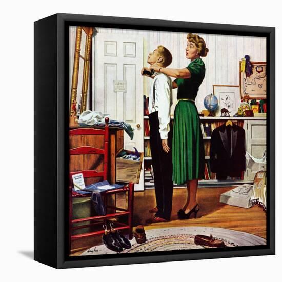 "Readying for First Date," October 16, 1948-George Hughes-Framed Premier Image Canvas