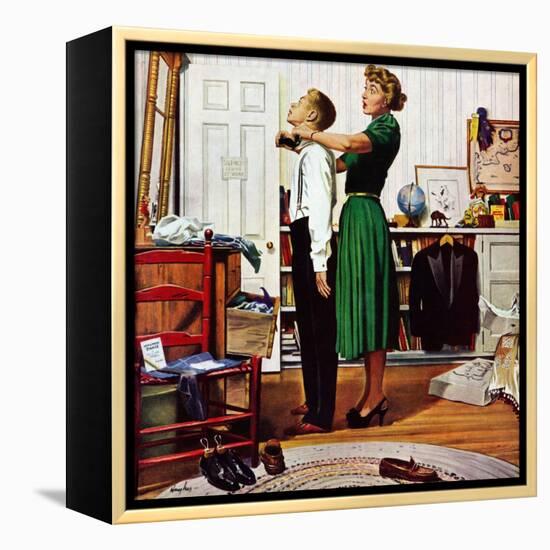 "Readying for First Date," October 16, 1948-George Hughes-Framed Premier Image Canvas