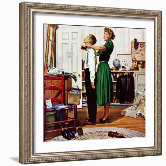 "Readying for First Date," October 16, 1948-George Hughes-Framed Giclee Print