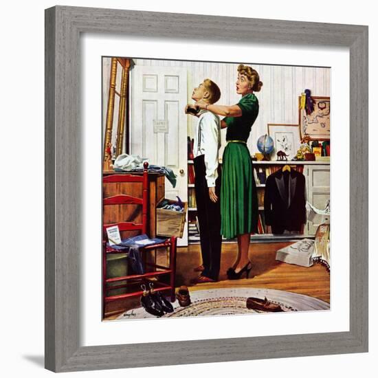 "Readying for First Date," October 16, 1948-George Hughes-Framed Giclee Print