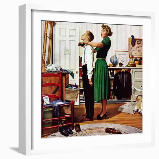 "Readying for First Date," October 16, 1948-George Hughes-Framed Giclee Print