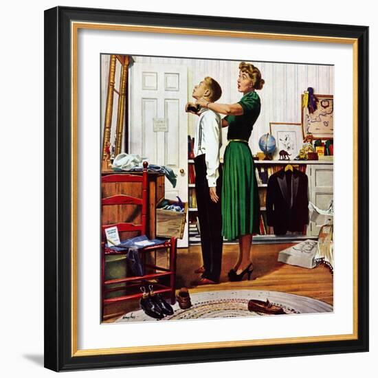 "Readying for First Date," October 16, 1948-George Hughes-Framed Giclee Print