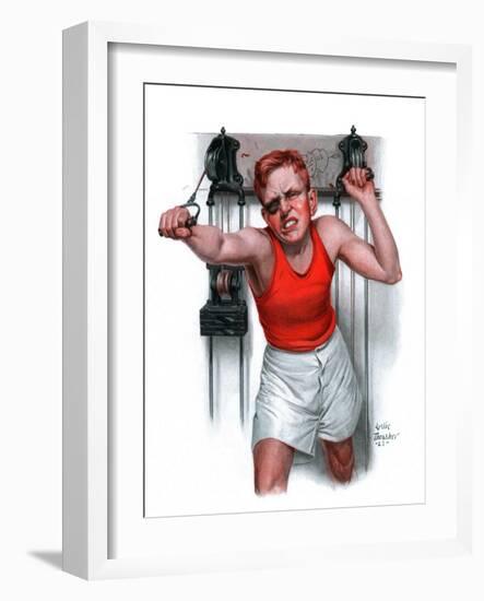 "Readying for Rematch,"June 9, 1923-Leslie Thrasher-Framed Giclee Print