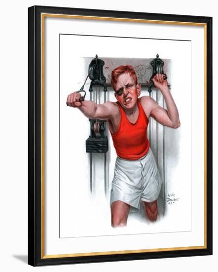 "Readying for Rematch,"June 9, 1923-Leslie Thrasher-Framed Giclee Print