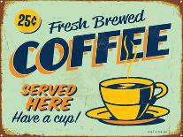 Vintage Design -  Fresh Brewed Coffee-Real Callahan-Art Print