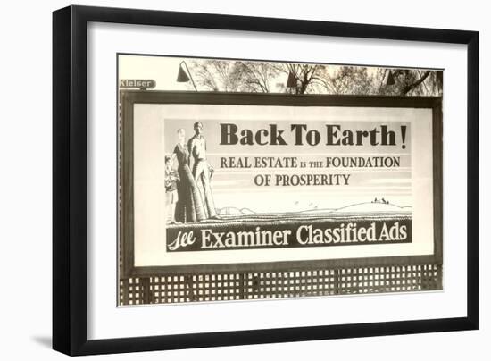 Real Estate Billboard--Framed Art Print