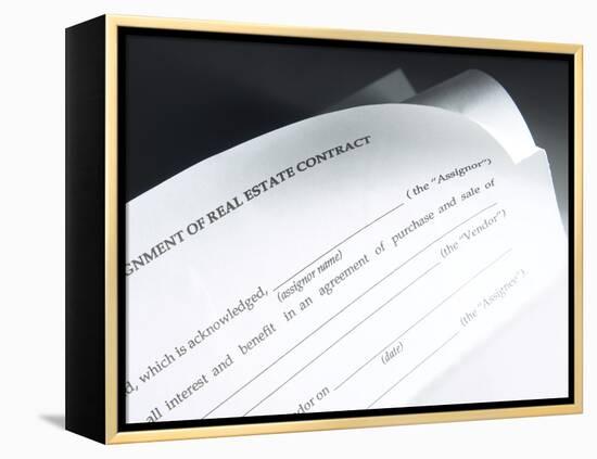 Real Estate Contract-null-Framed Premier Image Canvas