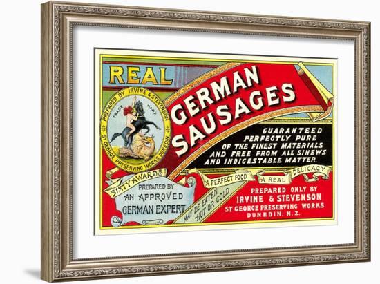 Real German Sausages-null-Framed Art Print