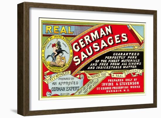 Real German Sausages-null-Framed Art Print