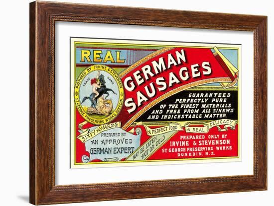 Real German Sausages-null-Framed Art Print