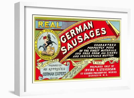 Real German Sausages-null-Framed Art Print