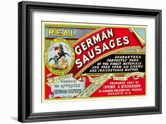 Real German Sausages-null-Framed Art Print