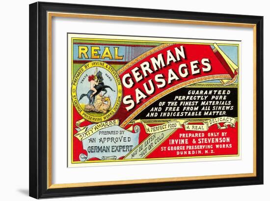 Real German Sausages-null-Framed Art Print