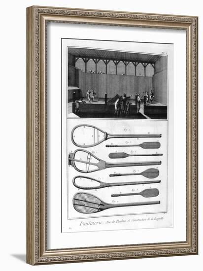 Real Tennis and the Construction of Racquets, 1751-1777-null-Framed Giclee Print