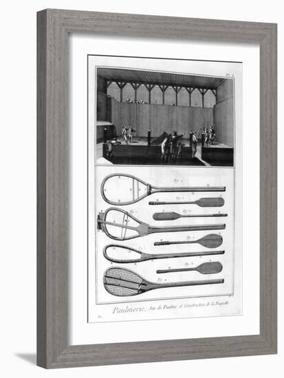 Real Tennis and the Construction of Racquets, 1751-1777-null-Framed Giclee Print