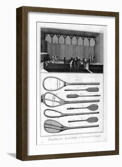 Real Tennis and the Construction of Racquets, 1751-1777-null-Framed Giclee Print