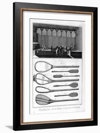 Real Tennis and the Construction of Racquets, 1751-1777-null-Framed Giclee Print