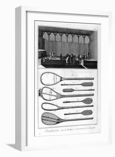 Real Tennis and the Construction of Racquets, 1751-1777-null-Framed Giclee Print