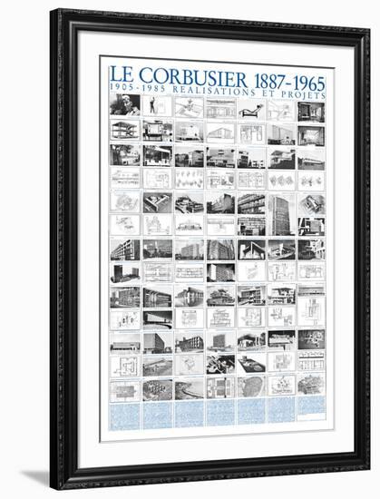 Realisations et Projets, 1905-1985-Le Corbusier-Framed Art Print