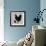 Realistic Black Chicken and Baby Chick Side View-dNaya-Framed Art Print displayed on a wall