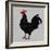 Realistic Gorgeous Rooster Side View-dNaya-Framed Art Print