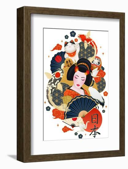 Realistic Japan Poster-Macrovector-Framed Photographic Print