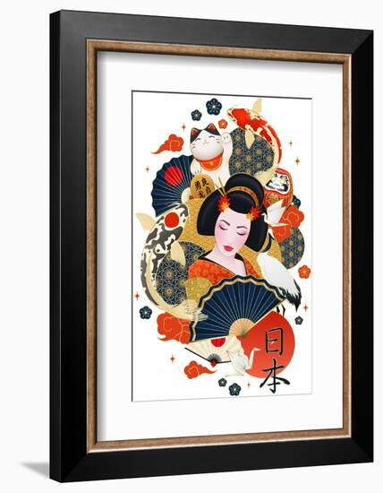 Realistic Japan Poster-Macrovector-Framed Photographic Print