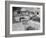 Realtor Pat Devault Showing a House to Her Clients-J^ R^ Eyerman-Framed Photographic Print